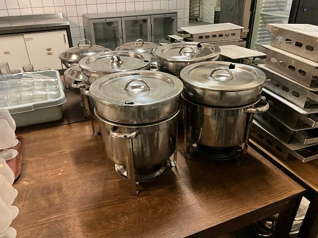 Chafing dish voor soep (4x) - afbeelding 1 van  6
