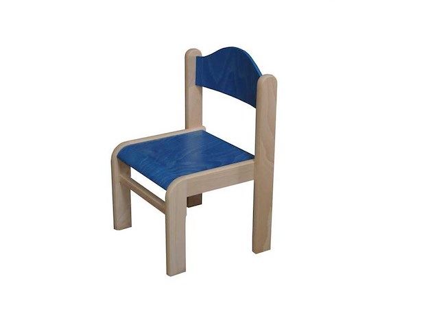 Chair bambi - blauw - stapelbaar peuterstoeltjes - kinderstoeltje - afbeelding 2 van  2