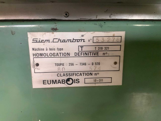 Chambon t 319 321 tafel- en spilfreesmachine - afbeelding 6 van  6