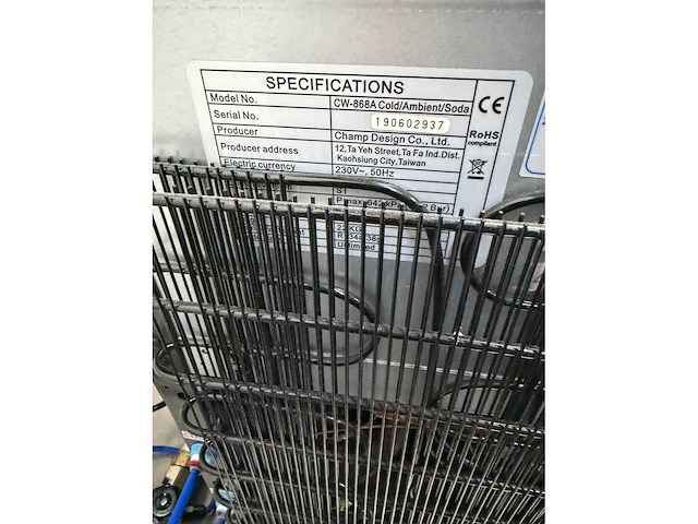 Champ cw-868a cold koudwater dispenser - afbeelding 2 van  5