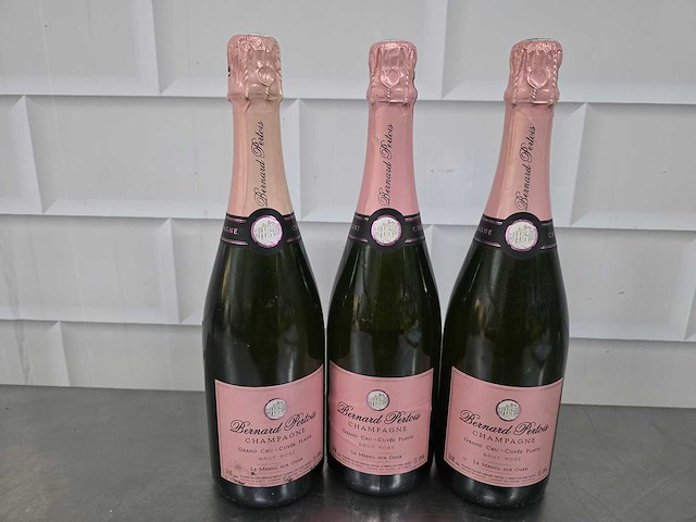 Champagne brut rosé bernard pertois fles (3x) - afbeelding 1 van  3