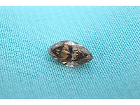Champagne gekleurde marquise diamant 0.49 carat gecertificeerd - afbeelding 2 van  4