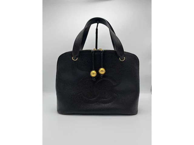 Chanel - caviar ball tote - handtas - op echtheid geconroleerd - designer - afbeelding 2 van  4