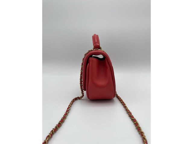Chanel - chevron top handle bag - handtas - op echtheid geconroleerd - designer - afbeelding 3 van  8