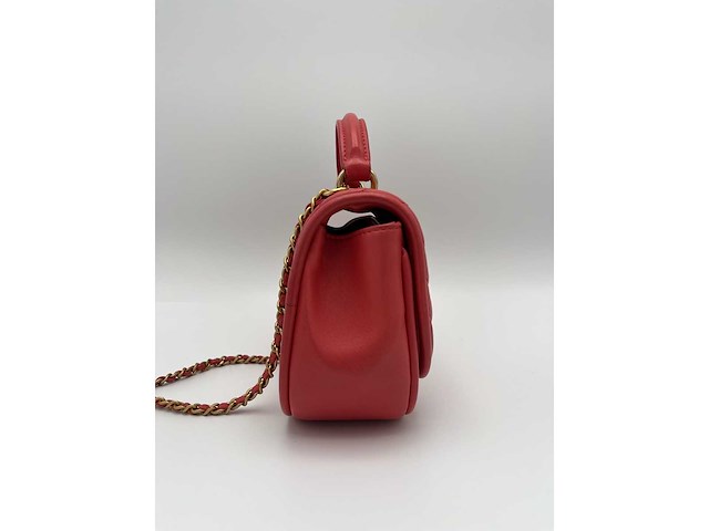 Chanel - chevron top handle bag - handtas - op echtheid geconroleerd - designer - afbeelding 4 van  8