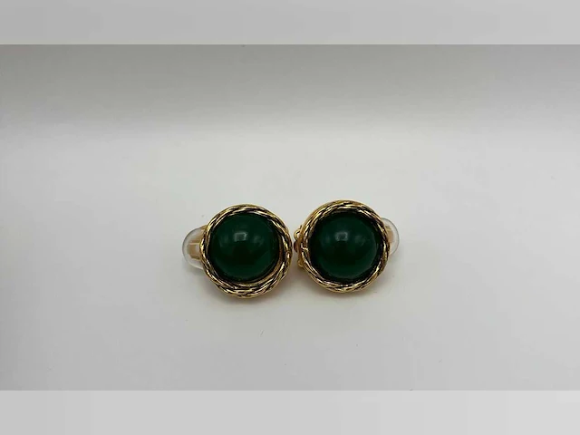 Chanel - gripoix clip on - vintage - oorbellen - 1982 - afbeelding 2 van  6