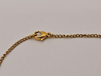 Chanel cc collier 24kt goldplated sunburst medallion pendant - afbeelding 6 van  7