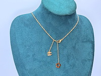 Chanel goldplated 'cc monogram' collier - inclusief doos - afbeelding 5 van  6