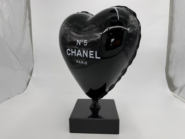 Chanel hart beeld, lior24, zwart - afbeelding 1 van  2