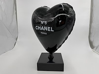 Chanel hart beeld, lior24, zwart