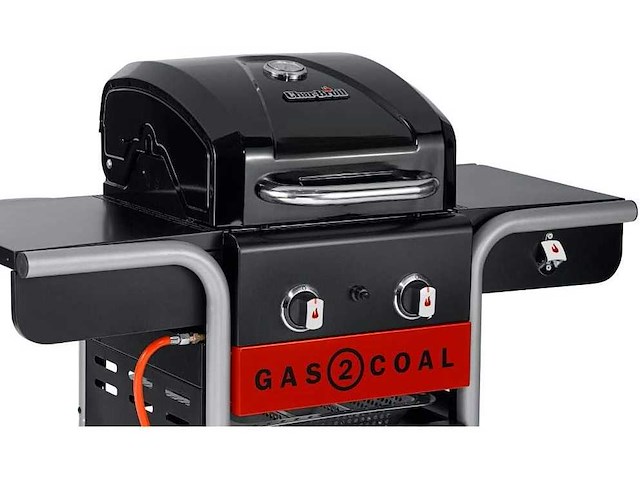 Char-broil gas2coal 210 hybrid grill - 2 - branders gas & kolen zwart - afbeelding 6 van  10