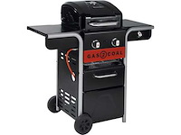 Char-broil gas2goal 2-burner hybrid gas & charcoal grill barbecue - afbeelding 1 van  2