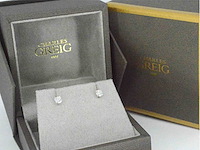 Charles greig - gouden solitair oorbellen met diamanten - afbeelding 4 van  8