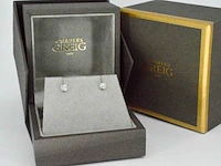 Charles greig - gouden solitair oorbellen met diamanten - afbeelding 5 van  9