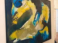 Charlotte molenkamp - abstract schilderij in olieverf - 160 x 160 cm - afbeelding 4 van  6