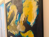 Charlotte molenkamp - abstract schilderij in olieverf - 160 x 160 cm - afbeelding 6 van  6