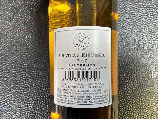 Chateau rieussec sauternes 2017 witte wijn (3x) - afbeelding 2 van  2