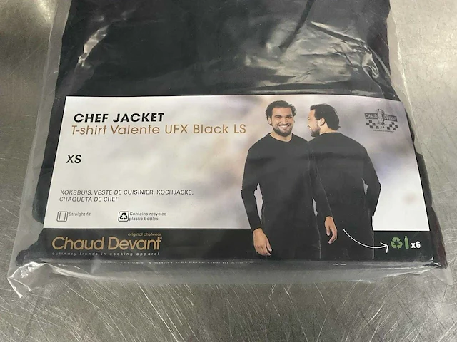 Chaud devant - t-shirt valente ufx black ls - koksbuis (3x) - afbeelding 2 van  2