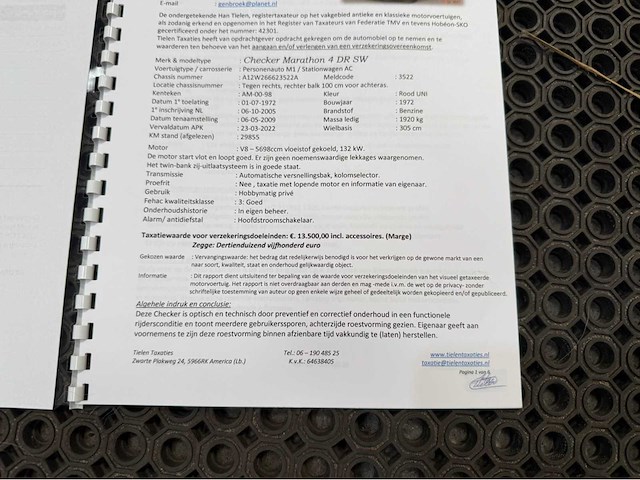 Checker - 4 dr sw - oldtimer - v8 - 1972 - afbeelding 26 van  38