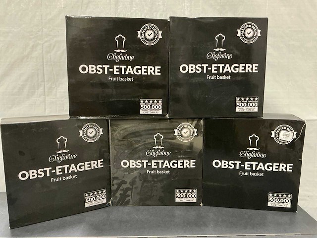 Chefarone fruit etagère 2 laags fruitschaal (5x) - afbeelding 1 van  3