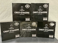 Chefarone fruit etagère 2 laags fruitschaal (5x) - afbeelding 1 van  3