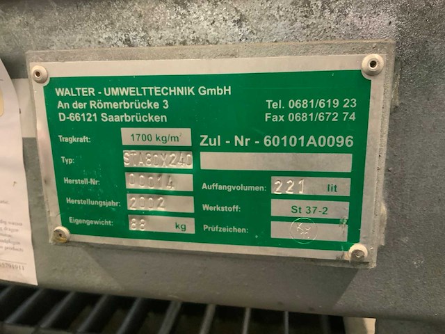 Chemicaliën lekbak (4x) - afbeelding 3 van  4