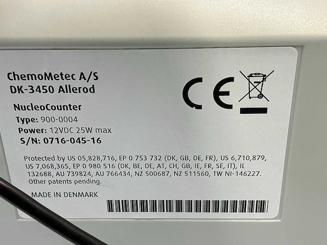 Chemometec nucleocounter geautomatiseerde celteller met printer - afbeelding 2 van  10