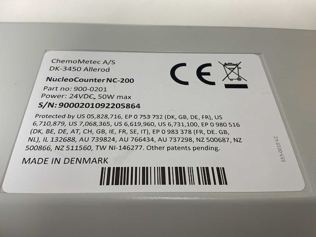 Chemometec nucleocounter nc-200 geautomatiseerde celteller - afbeelding 2 van  2
