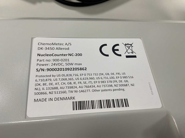 Chemometec nucleocounter nc-200 geautomatiseerde celteller - afbeelding 2 van  2