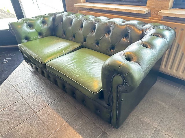 Chesterfield - bank groen - afbeelding 3 van  5