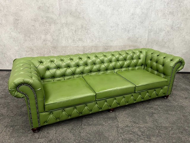 Chesterfield - design sofa groen - afbeelding 3 van  10