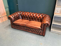 Chesterfield - lederen chesterfield bank - afbeelding 1 van  3