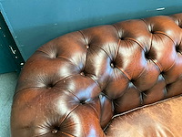 Chesterfield - lederen chesterfield bank - afbeelding 2 van  3