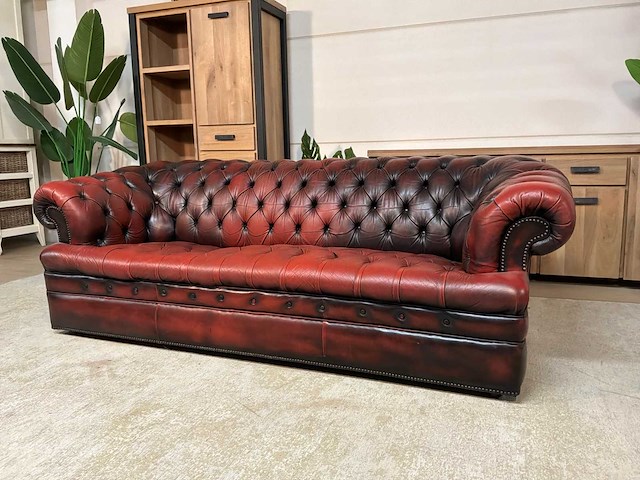 Chesterfield leren bankstel - afbeelding 13 van  15