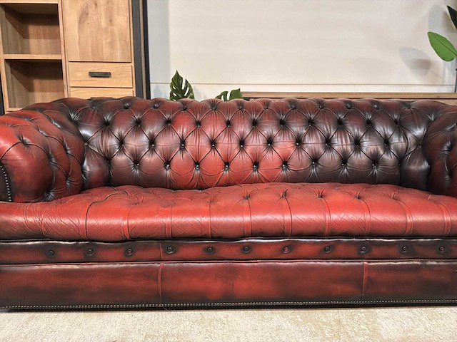 Chesterfield leren bankstel - afbeelding 15 van  15