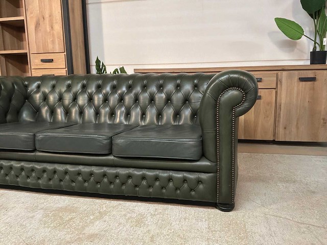 Chesterfield leren bankstel - afbeelding 12 van  15