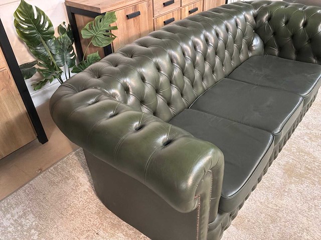 Chesterfield leren bankstel - afbeelding 4 van  15