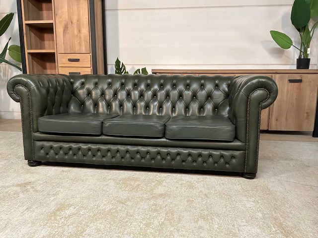 Chesterfield leren bankstel - afbeelding 8 van  15