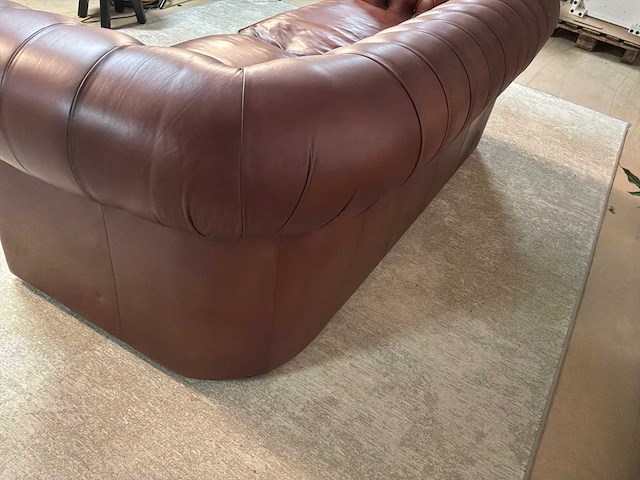 Chesterfield leren bankstel - afbeelding 4 van  14