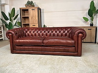 Chesterfield leren bankstel - afbeelding 7 van  14