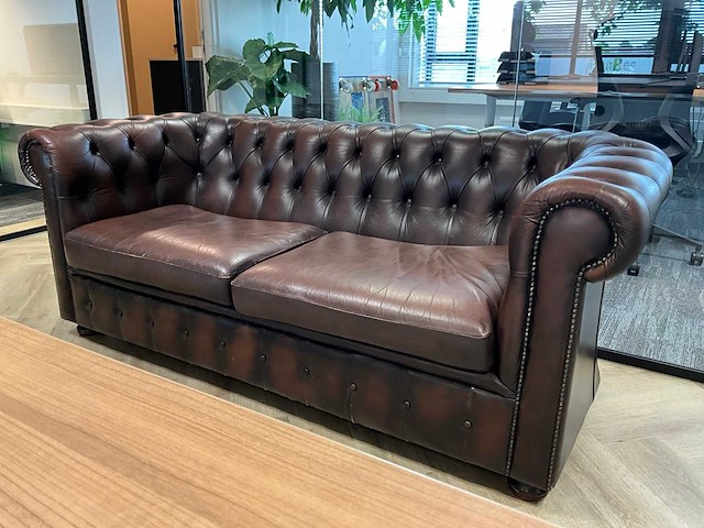 Chesterfield look tweepersoonsbank - afbeelding 1 van  7
