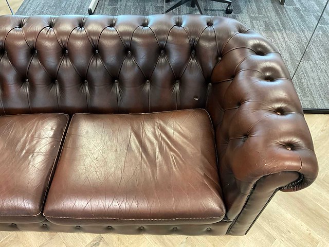 Chesterfield look tweepersoonsbank - afbeelding 6 van  7