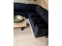 Chesterfiled - sofa, chesterfield capiton zwart velvet afm ca 320 x 280 - afbeelding 1 van  1