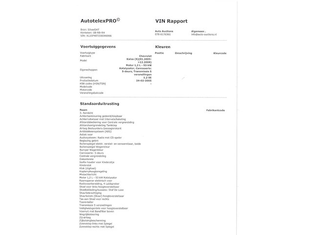 Chevrolet kalos 1.2 pure 2005, 08-rb-rh - afbeelding 27 van  28