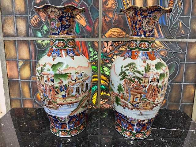 Chinees porselein (2x) - afbeelding 2 van  3