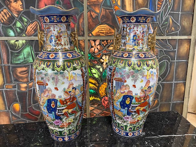 Chinees porselein (2x) - afbeelding 2 van  3