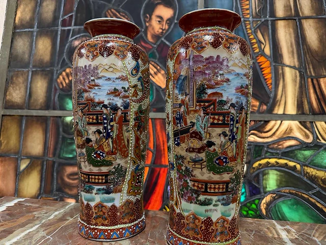 Chinees porselein (2x) - afbeelding 1 van  3