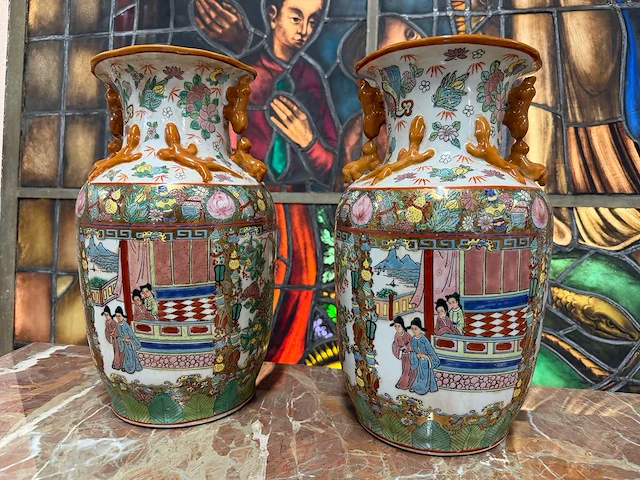 Chinees porselein (2x) - afbeelding 1 van  3