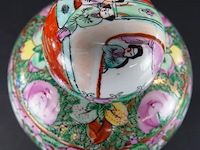Chinese canton famille rose porseleinen gemberpot met deksel - afbeelding 3 van  5