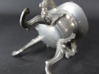 Chinese tinnen handwerk "jue" uit de quing dynastie, 2e helft 19e eeuw, makersmark op de achterkant - afbeelding 5 van  5